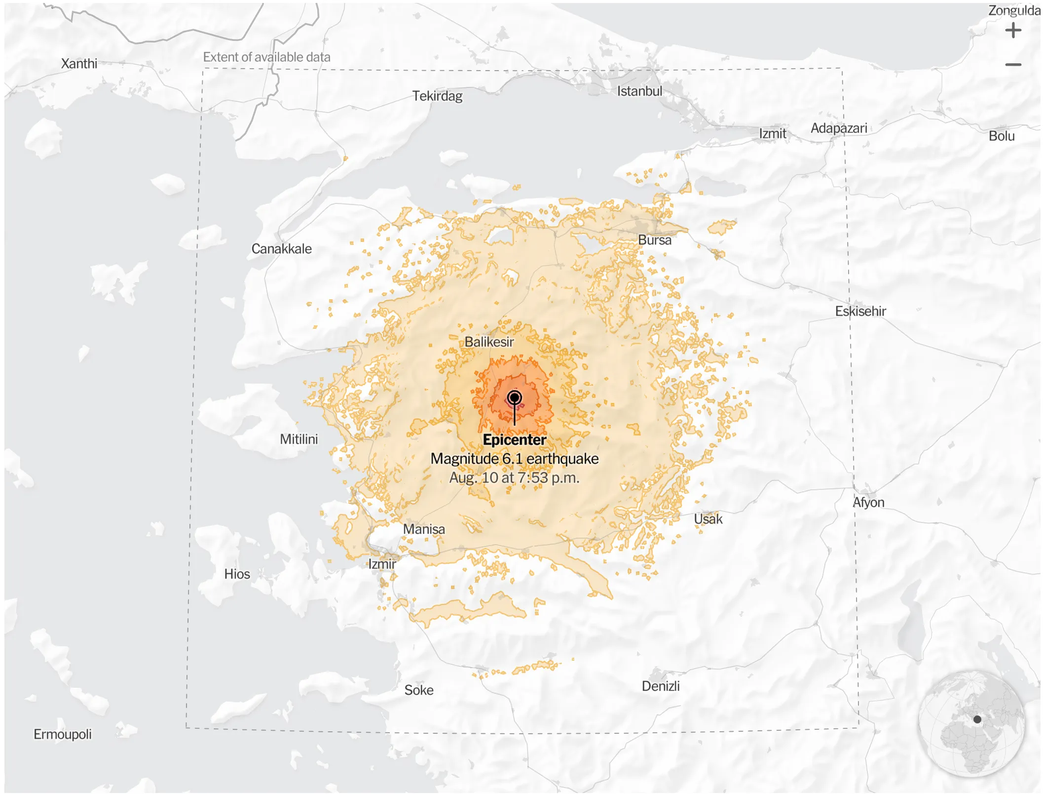 Землетрус магнітудою 6,1 у Західній Туреччині: одна жертва та десятки постраждалих